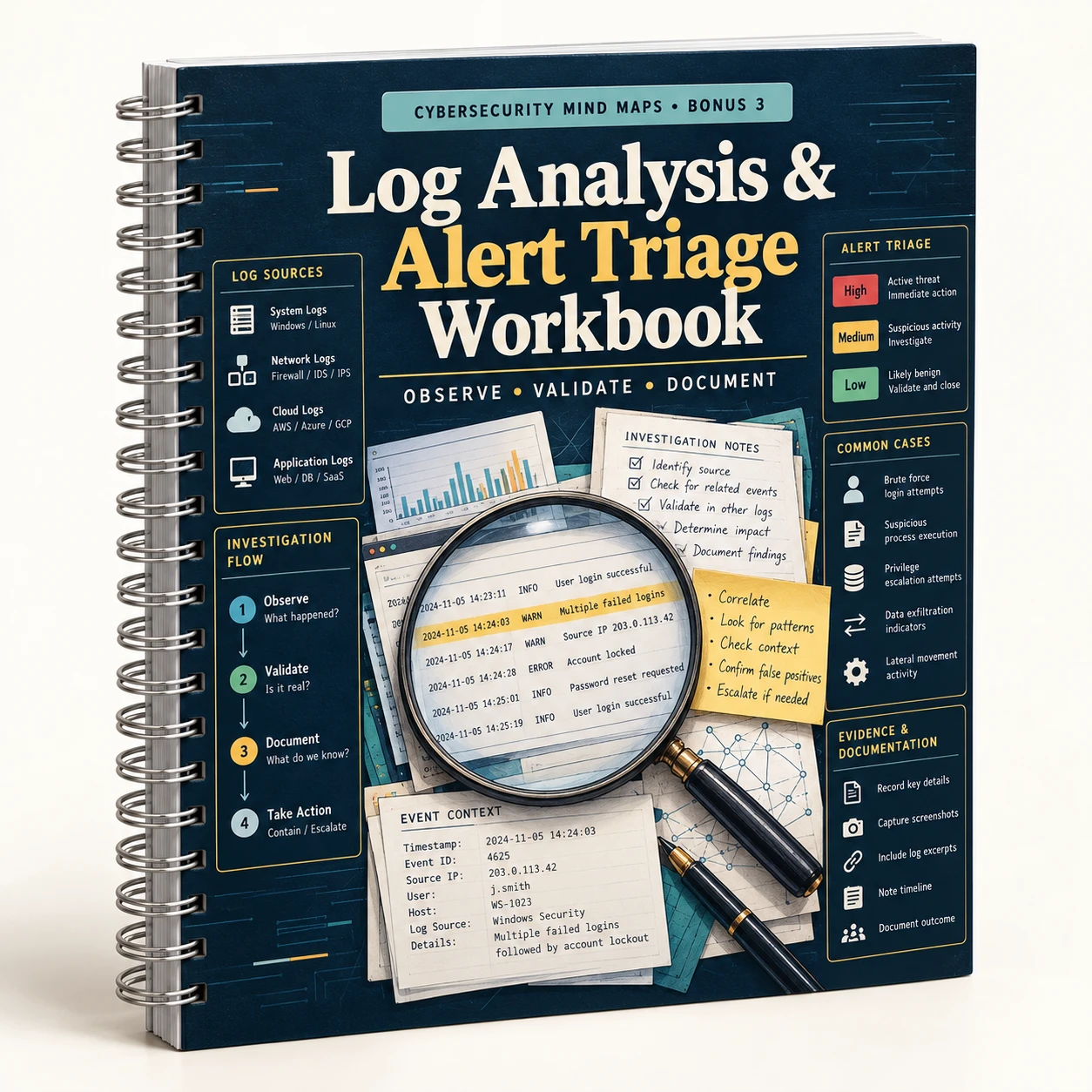 Log Analysis & Alert Triage Workbook